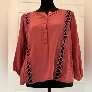 LOFT Blouse with Cutout Design
